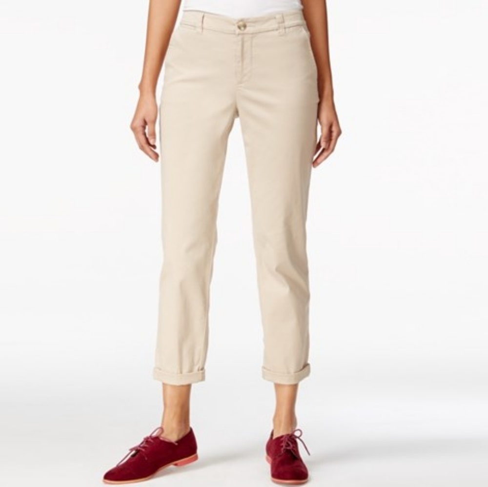 Lou Lou Cropped Straight Leg Casual Pants